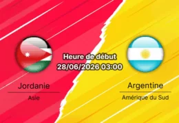 Pronostic Jordanie Argentine – Messi et Al-Taamari face à face, AT&T Stadium Arlington Texas, CDM 2026 Groupe J 28 juin