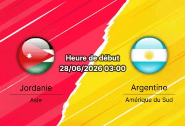 Pronostic Jordanie Argentine – Messi et Al-Taamari face à face, AT&T Stadium Arlington Texas, CDM 2026 Groupe J 28 juin