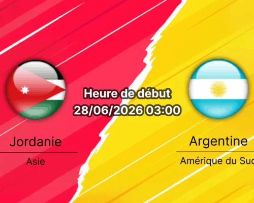 Pronostic Jordanie Argentine – Messi et Al-Taamari face à face, AT&T Stadium Arlington Texas, CDM 2026 Groupe J 28 juin