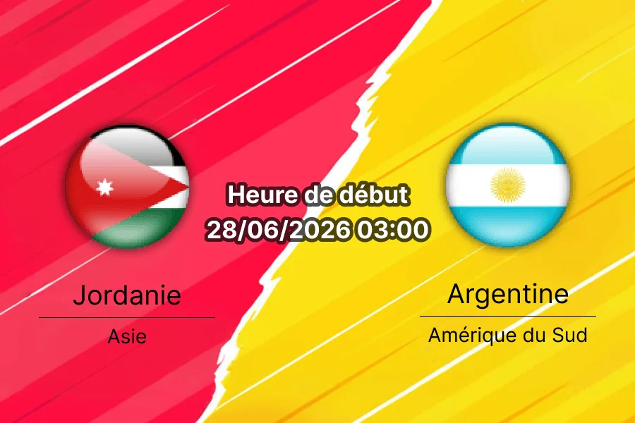 Pronostic Jordanie Argentine – Messi et Al-Taamari face à face, AT&T Stadium Arlington Texas, CDM 2026 Groupe J 28 juin