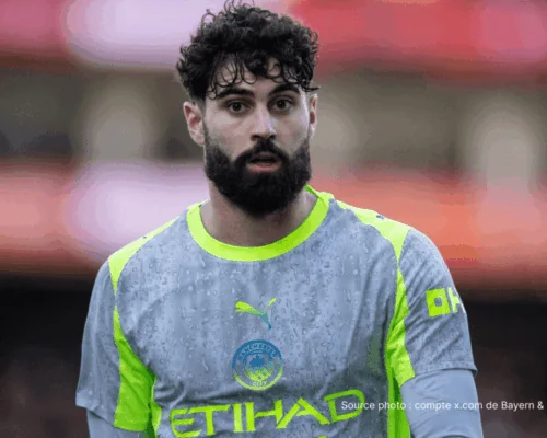 Joško Gvardiol sous le maillot de la Croatie lors du match amical contre la Slovénie à Varaždin le 7 juin 2026 — défenseur de Manchester City attendu pour une prolongation face à l'intérêt du Bayern Munich