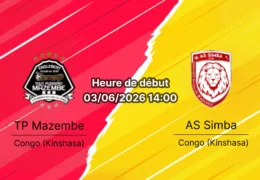 Pronostic TP Mazembe AS Simba – Stade TP Mazembe Lubumbashi, playoffs Illicocash Ligue 1, 3 juin 2026