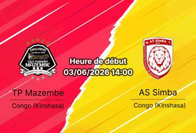 Pronostic TP Mazembe AS Simba – Stade TP Mazembe Lubumbashi, playoffs Illicocash Ligue 1, 3 juin 2026