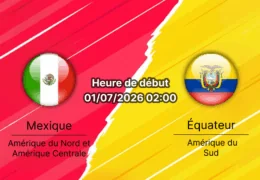 Pronostic Mexique Équateur – Estadio Azteca Mexico City, 1/32 finale Coupe du Monde 2026, 1er juillet 2026