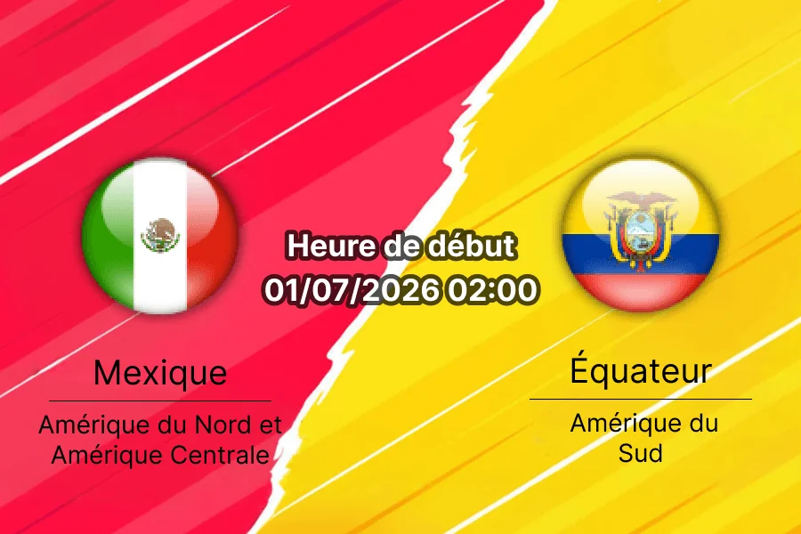 Pronostic Mexique Équateur – Estadio Azteca Mexico City, 1/32 finale Coupe du Monde 2026, 1er juillet 2026
