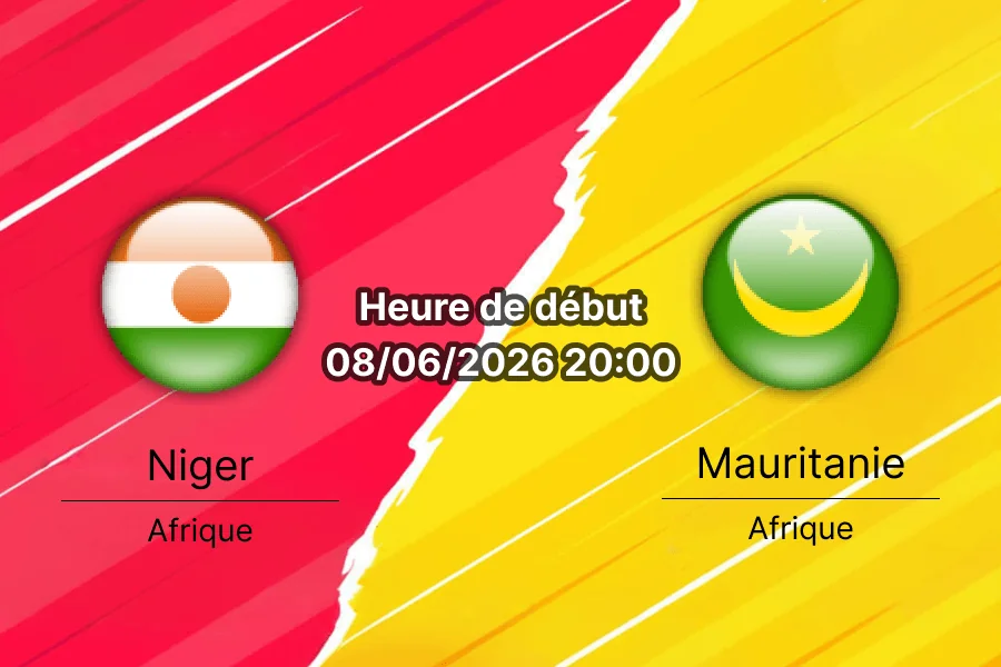 Pronostic Niger Mauritanie – amical international à Casablanca, fenêtre FIFA 8 juin 2026