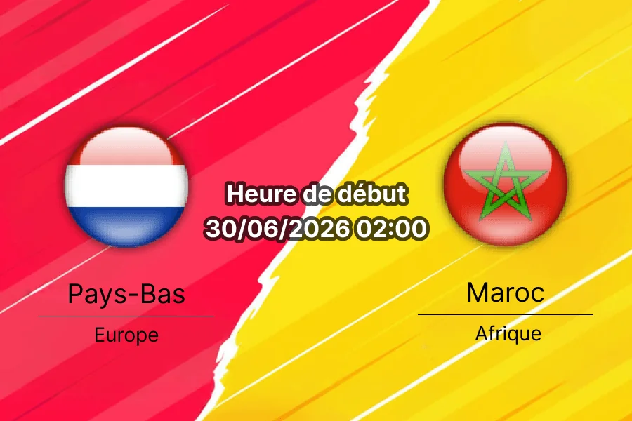 Pronostic Pays-Bas Maroc – Estadio BBVA Monterrey, 16e de finale Coupe du Monde 30 juin 2026