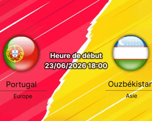 Pronostic Portugal Ouzbékistan — Houston Stadium Texas, Groupe K de la Coupe du Monde FIFA 2026, mardi 23 juin