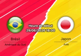 Pronostic Brésil Japon – NRG Stadium Houston, Coupe du Monde FIFA 2026, 29 juin, 1/32e de finale