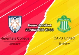 Pronostic Herentals College CAPS United – Rufaro Stadium Harare, Castle Lager Premier Soccer League Tour 19, 20 juin 2026
