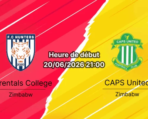 Pronostic Herentals College CAPS United – Rufaro Stadium Harare, Castle Lager Premier Soccer League Tour 19, 20 juin 2026