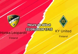 Pronostic Honka Leopardit KY United – Säterinniitty Espoo, Vitonen Finlande, 22 juin 2026