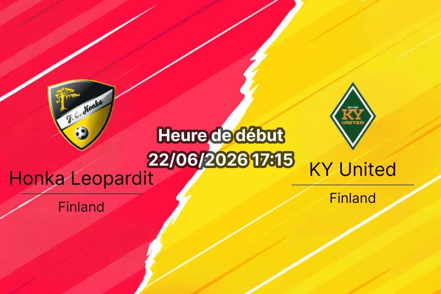 Pronostic Honka Leopardit KY United – Säterinniitty Espoo, Vitonen Finlande, 22 juin 2026