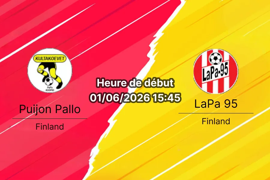 Pronostic Puijon Pallo LaPa 95 – Itkonniemi Kuopio, Vitonen Finlande, 22 juin 2026
