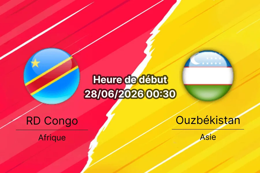 Pronostic RD Congo Ouzbékistan – Mercedes-Benz Stadium Atlanta, Coupe du Monde FIFA 2026, Groupe K, 28 juin
