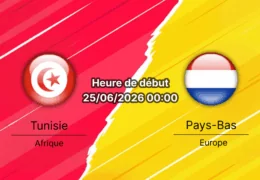 Pronostic Tunisie Pays-Bas — GEHA Field at Arrowhead Stadium Kansas City, Groupe F Coupe du Monde 2026, 26 juin