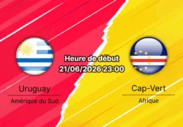 Pronostic Uruguay Cap-Vert – Hard Rock Stadium Miami Gardens, Groupe H Coupe du Monde FIFA 2026, 21 juin