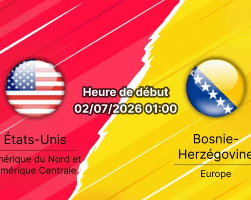 Pronostic États-Unis Bosnie-Herzégovine – Levi's Stadium Santa Clara, 32e de finale Coupe du Monde 2026, 2 juillet