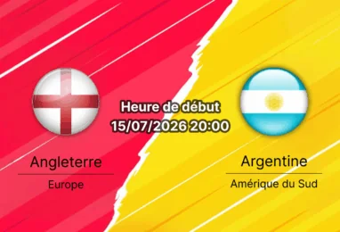 Pronostic Angleterre Argentine – Mercedes-Benz Stadium Atlanta, demi-finale Coupe du monde 15 juillet 2026