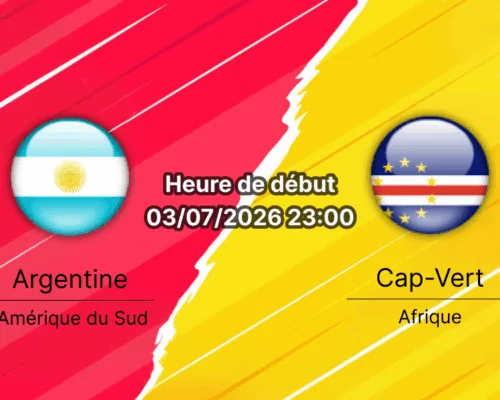Pronostic Argentine Cap-Vert – Hard Rock Stadium Miami Gardens, 1/32e de finale Coupe du Monde 2026, 3 juillet 2026