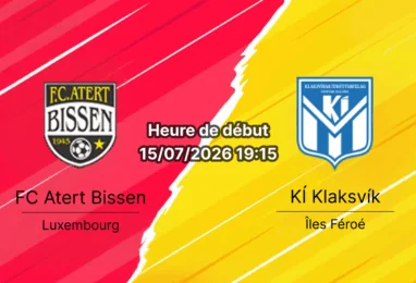 Pronostic Atert Bissen KÍ Klaksvík – Stade de Luxembourg, 1er tour qualifications Ligue des champions UEFA 15 juillet 2026