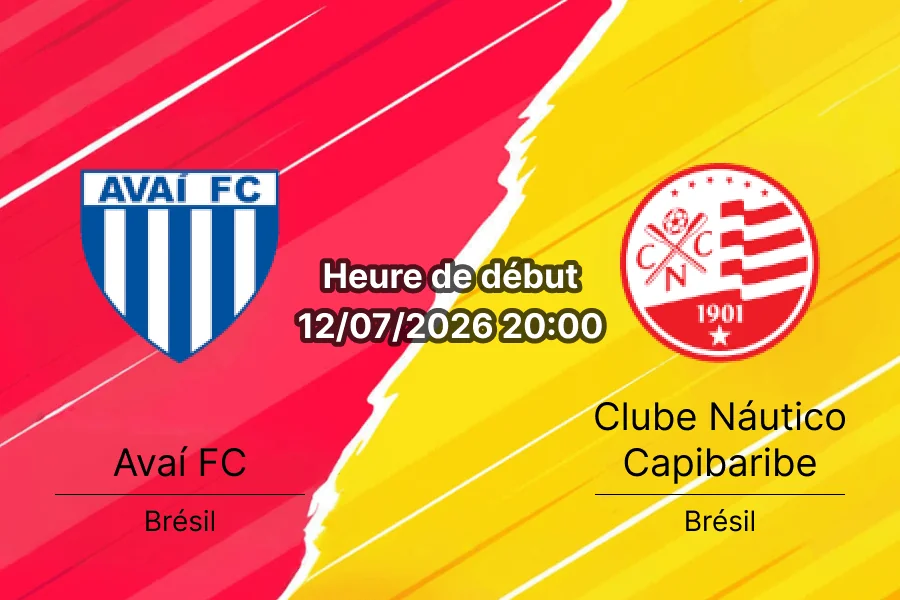 Pronostic Avaí Náutico – Ressacada Florianópolis, Série B Brésilienne journée 17, 12 juillet 2026