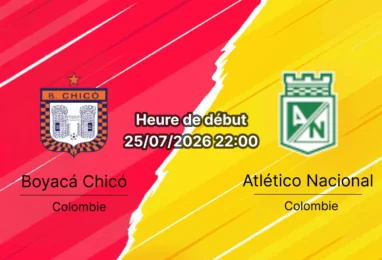 Pronostic Boyacá Chicó Atlético Nacional – Estadio La Independencia Tunja, Liga BetPlay Clausura 2026 25 juillet