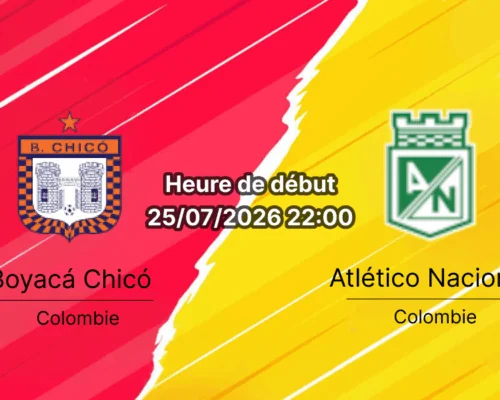 Pronostic Boyacá Chicó Atlético Nacional – Estadio La Independencia Tunja, Liga BetPlay Clausura 2026 25 juillet