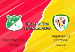 Pronostic Deportivo Cali Jaguares de Córdoba – Estadio Deportivo Cali Palmaseca, Liga BetPlay Clausura Jornada 1 24 juillet 2026