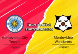 Pronostic Montevideo City Torque Wanderers – Estadio Charrúa Montevideo, Torneo Intermedio Uruguay Groupe B Tour 7 31 juillet 2026