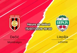 Pronostic Dečić Liepaja – Tusko Polje Tuzi, 1er tour qualifications Ligue Conférence UEFA 15 juillet 2026