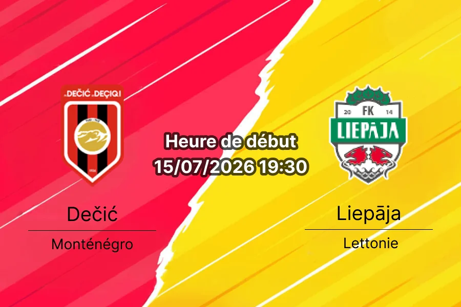 Pronostic Dečić Liepaja – Tusko Polje Tuzi, 1er tour qualifications Ligue Conférence UEFA 15 juillet 2026