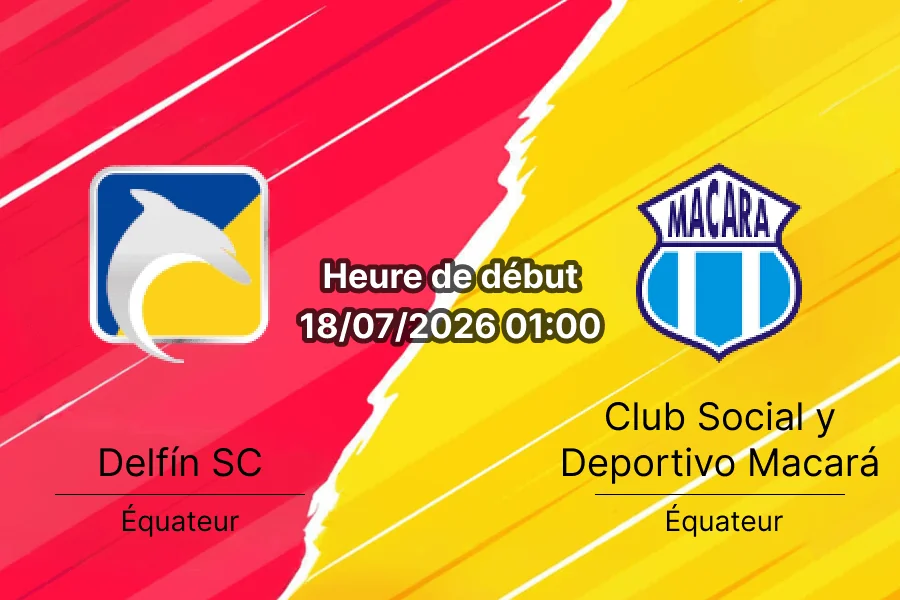 Pronostic Delfín SC Macará – Estadio Jocay Manta Équateur, Liga Pro Serie A jornada 20 18 juillet 2026