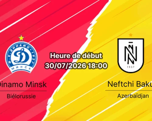 Pronostic Dinamo Minsk Neftchi Baku – Stade Beroe Stara Zagora Bulgarie, Ligue Conférence UEFA 2e tour 30 juillet 2026