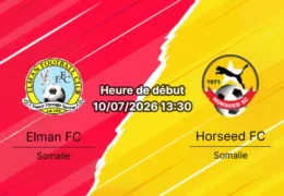 Pronostic Elman Horseed – Mogadishu Stadium, Premier League Somalia, 10 juillet 2026