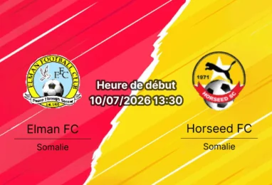 Pronostic Elman Horseed – Mogadishu Stadium, Premier League Somalia, 10 juillet 2026