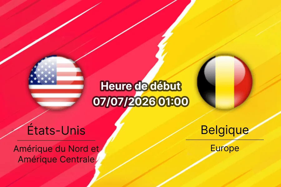 Pronostic États-Unis Belgique – Lumen Field Seattle, Coupe du monde 2026, 8e de finale 7 juillet