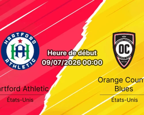 Pronostic Hartford Athletic Orange County Blues – Trinity Health Stadium Hartford, USL Championship 9 juillet 2026