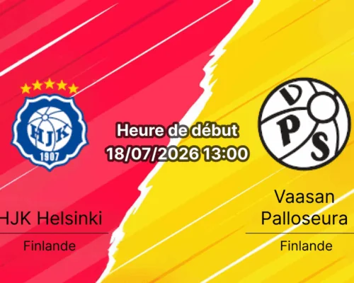 Pronostic HJK Vaasan Palloseura – Bolt Arena Helsinki, Veikkausliiga Finland Round 16 18 juillet 2026
