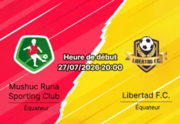 Pronostic Mushuc Runa Libertad Loja – Estadio COAC Mushuc Runa Ambato, Liga Pro Tour 22 27 juillet 2026