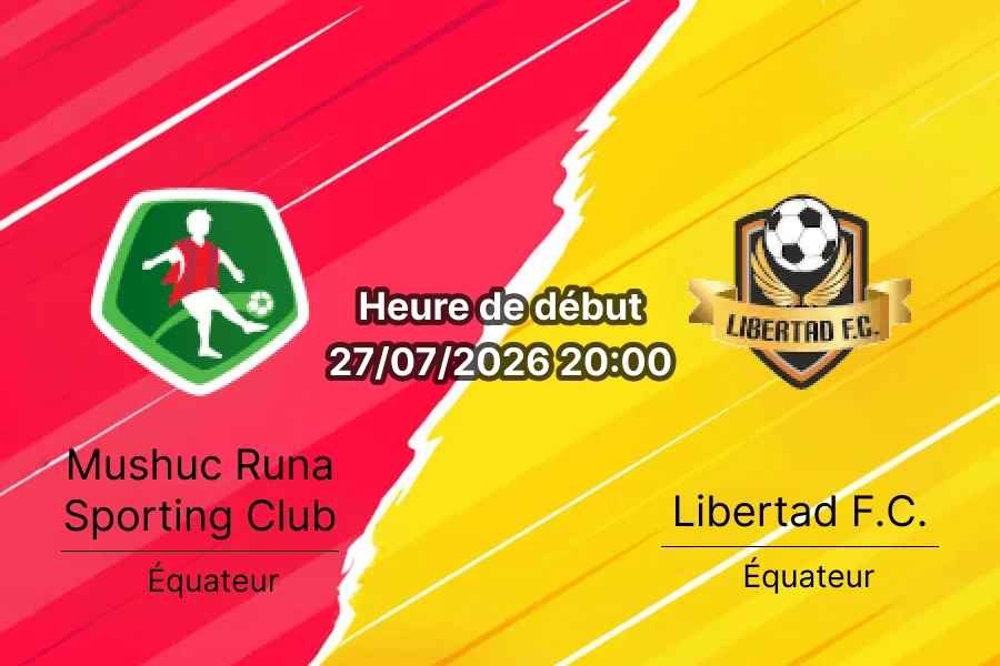 Pronostic Mushuc Runa Libertad Loja – Estadio COAC Mushuc Runa Ambato, Liga Pro Tour 22 27 juillet 2026