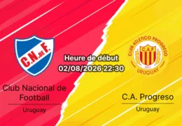 Pronostic Nacional Progreso – Gran Parque Central Montevideo, Torneo Intermedio Uruguay Tour 7, 2 août 2026