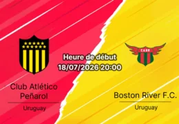 Pronostic Peñarol Boston River – Estadio Campeón del Siglo Montevideo, Torneo Intermedio Liga AUF Uruguaya jornada 6 18 juillet 2026