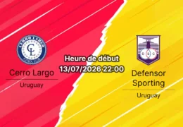 Pronostic Cerro Largo Defensor Sporting – Stade Antonio Eleuterio Ubilla Melo, Uruguay Primera Division 13 juillet 2026