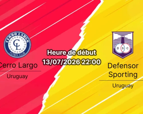 Pronostic Cerro Largo Defensor Sporting – Stade Antonio Eleuterio Ubilla Melo, Uruguay Primera Division 13 juillet 2026