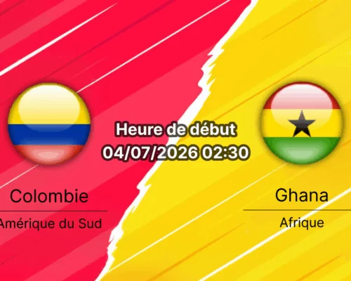 Pronostic Colombie Ghana – Arrowhead Stadium Kansas City, 1/16e de finale Coupe du Monde 2026, 4 juillet