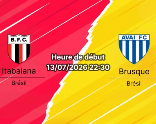 Pronostic Itabaiana Brusque – Stade Etelvino Mendonça, Brasileirão Série C 13 juillet 2026