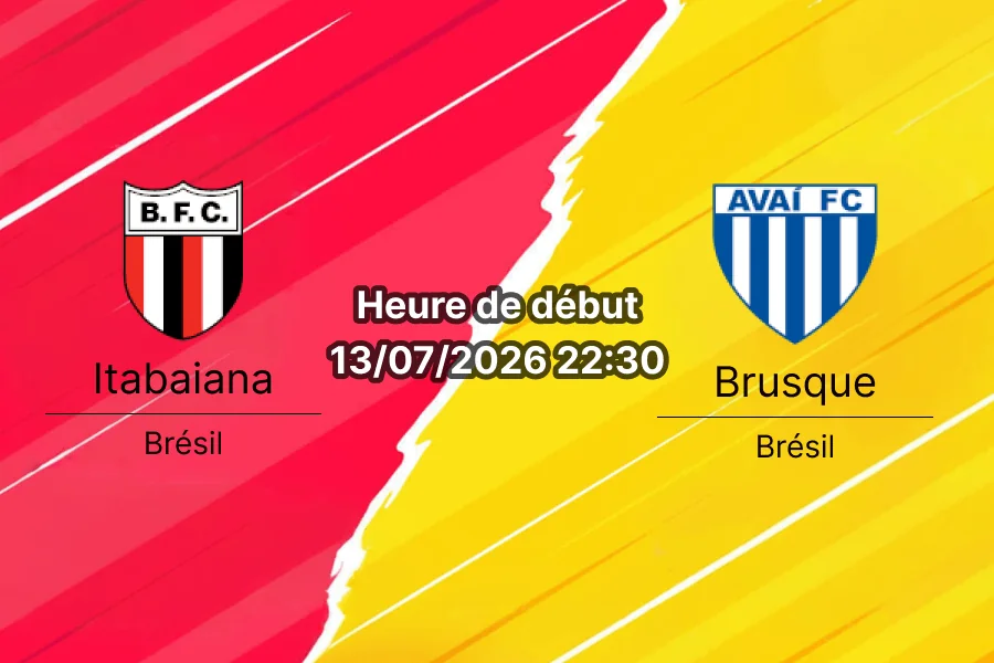 Pronostic Itabaiana Brusque – Stade Etelvino Mendonça, Brasileirão Série C 13 juillet 2026