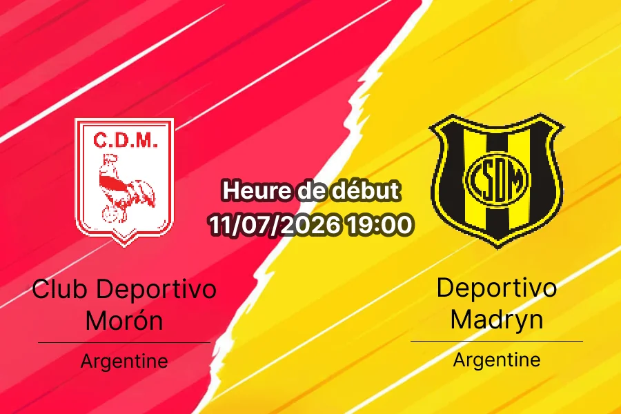 Pronostic Morón Deportivo Madryn – Estadio Nuevo Francisco Urbano, Primera B Nacional 2026, 11 juillet