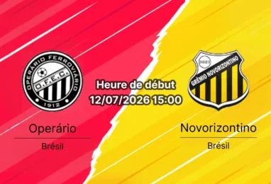 Pronostic Operário Ferroviário Novorizontino – Stade Germano Kruger Ponta Grossa, Série B Brésilienne 12 juillet 2026